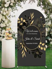 Customized Photo Arch Decor - Professional Custom Printed Arch Background Solution, Suitable For Weddings, Birthdays, Anniversaries, Special Events And Theme Parties. Available In Various Sizes, No Power Required For Setup, Ideal For Event Backdrops, Personalized Party Decorations And Wedding Arrangements. - Multicolor 03 - View 5