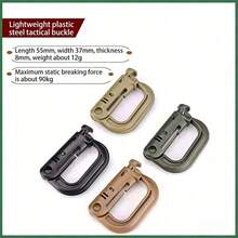 ITW GRIMLOC Lightweight Tactical Buckle, Plastic Steel D-Ring, Quick Release Buckle, Climbing Buckle, Backpack Accessory Buckle, For Camping And Travel - Multicolor - View 2