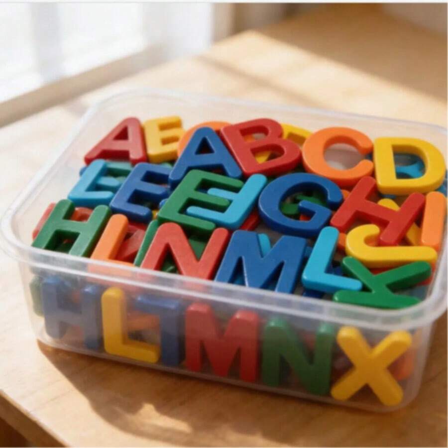 Magnetic Uppercase Letters For Children's Education, 26 Pieces - 彩色 - 查看 1