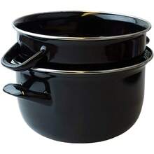 Traditional Mediterranean Mussel Medium Sized 18 Cm Induction Steamer Pot Set 2. - 查看 3
