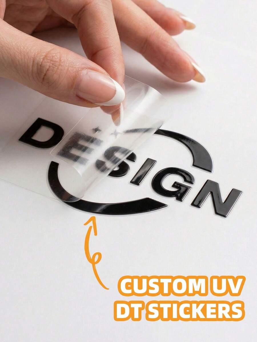 1-30Pcs Custom UV Transfer Stickers: Available In A Variety Of Sizes And Featuring A Classic Aesthetic With A 3D Embossed Effect. These Stickers Are Waterproof And Scratch-Resistant, Making Them Ideal For Application On A Wide Range Of Surfaces-Including Bottles, Metal, Glass, Plastic, Message Boards, And More. - Multicolor - View 1