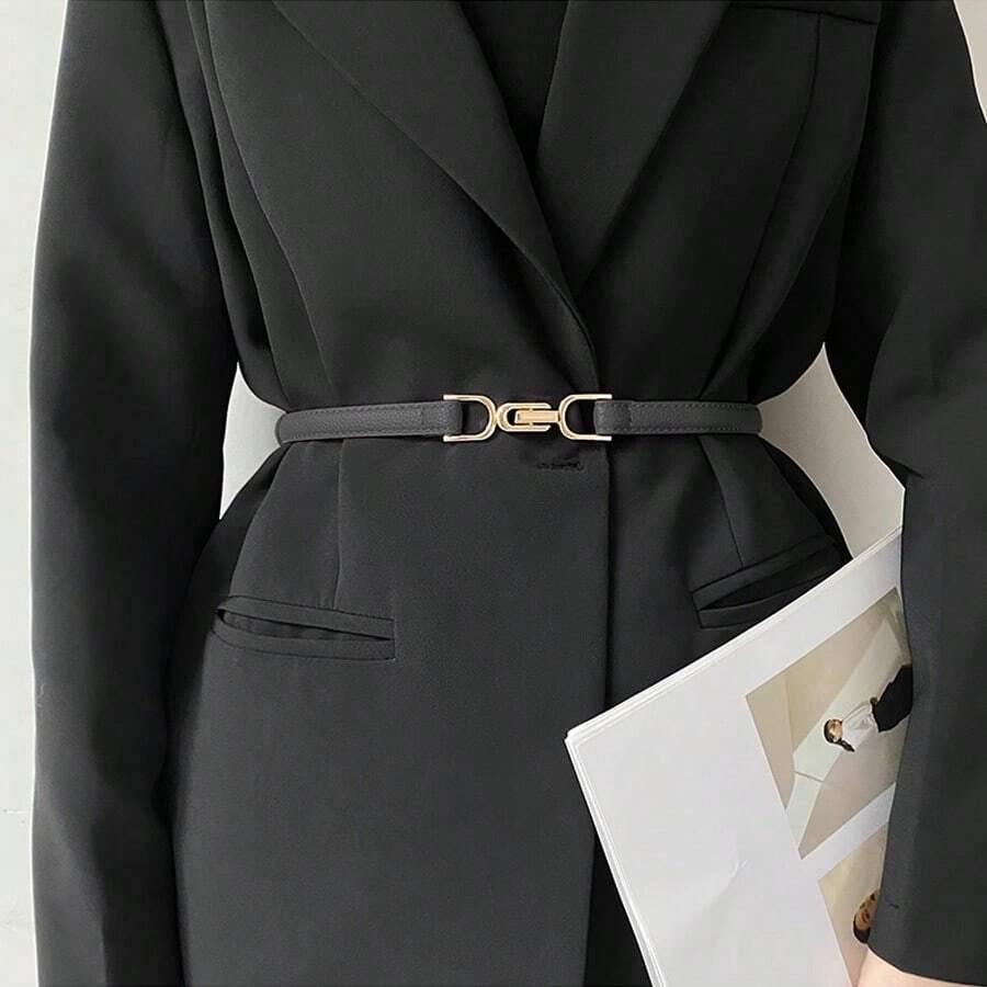 1 curea decorativă reglabilă pentru femei, potrivită pentru rochii, curea minimalistă subțire pentru pulovere, accesoriu pentru talie în stil coreean