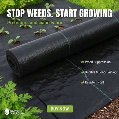 1pc Premium Garden Fabric, Blocks Weeds, Also Suitable For Garden Landscape Covering, Widely Used For Flower Beds And Vegetable Gardens