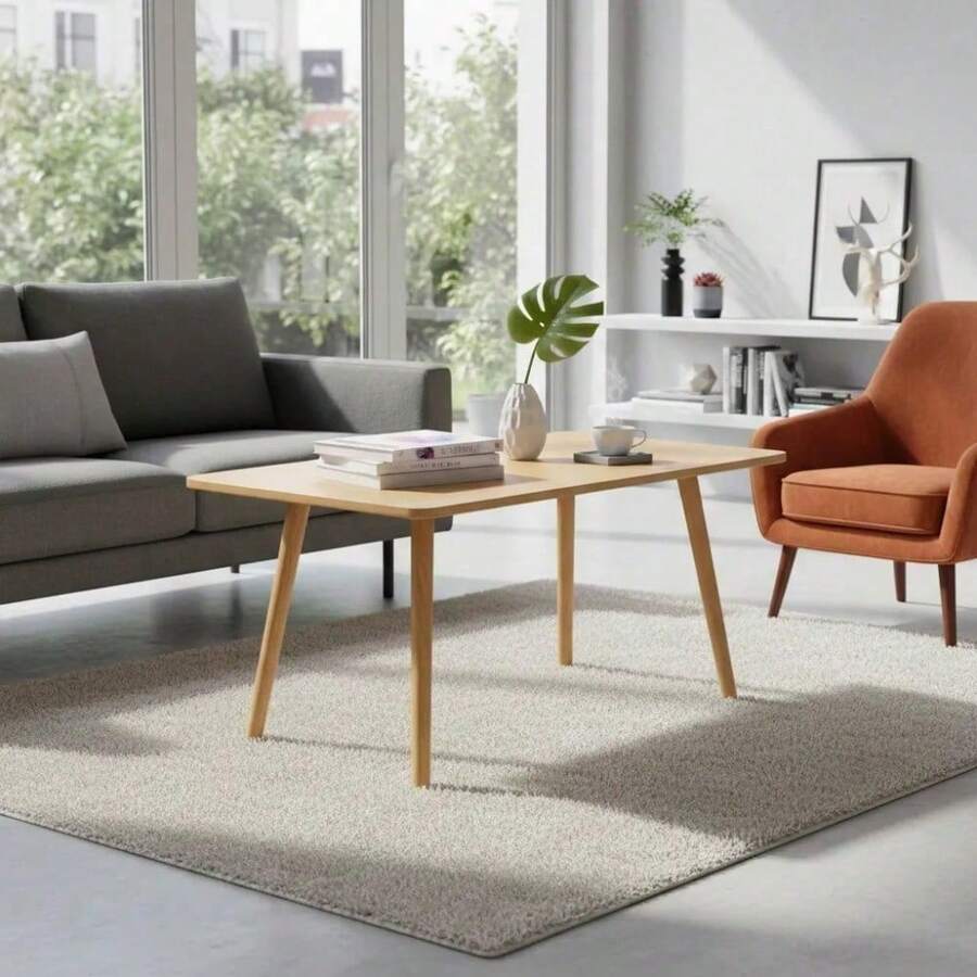 Mesa De Centro Baja Cuadrada Mesita Para Salón Y Dormitorio - Bastante - Ver 1