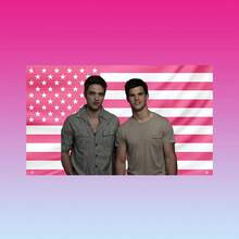 Edward Cullen & Jacob Black Flag, Twilight Saga Wall Decor, Vampire And Werewolf Aesthetic Tapestry, Robert Pattinson Taylor Lautner Flag - 60*80 inch - Xem 2