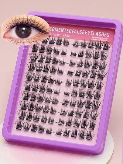 100 Clusters Of False Eyelashes For Eye Makeup At A Wedding Party, For A Cross-Shaped Decoration. False Eyelashes For Beauty Treatment During A Trip. For A Club's Daily Work Meeting. Naturally Looking False Eyelashes. Comfortable To Wear For A Daily Occasion. Fairy-Like, Beginner-Style Curled False Eyelashes.