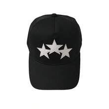 1顶男士嘻哈字母可调节透气网眼棒球帽 - 黑色 - 查看 1