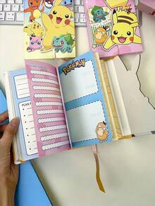 pokemon Högkvalitativ studentplaneringsanteckningsbok med magnetlås, söta mönstrade sidor, lämplig för anteckningar och dagbok (slumpmässig leverans) - Multifärgad - Visa 7