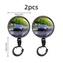 2pcs Universal Bike Rearview Mirrors, 360° Adjustable Wide-Angle Convex Mirror, HD Clear Lens, Fits Mountain/Road/Electric Bikes, Safety Cycling Accessories - Universal Bicycle Rearview Mirror - View 12