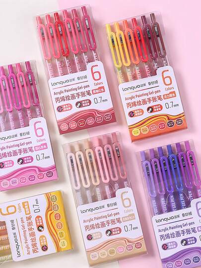 Bộ 6 bút bi gel dung lượng lớn, màu sắc tươi sáng, đầu bút mảnh 0.7mm dùng để vẽ, đánh dấu và tô sáng. Là món quà văn phòng phẩm và đồ dùng học tập hoàn hảo cho năm học mới, Halloween, Giáng sinh. Văn phòng phẩm, dụng cụ vẽ, bút đầu mảnh, bộ màu sắc tươi sáng, ngòi bền, mực chảy mượt, bút mực gel, bút tô sáng, văn phòng phẩm, đồ dùng học tập, đồ dùng năm học mới, đồ dùng văn phòng, bút để viết, bút dễ thương.