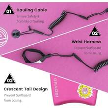Tabla de bodyboard con correa de muñeca ligera para adultos con núcleo EPS de 33/37/41 pulgadas elegir color - Rosado - Ver 4
