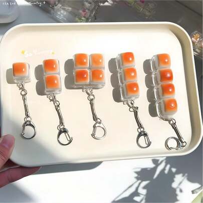 1 st 2026 Ny Fidget-leksak Karamellbröd Nyckelring, Stresslindrande Gadget, Ryggsäckshänge, Kontorsfingerleksak, Perfekt Present - Rolig Present - Födelsedagspresent - Julklapp - Barnpresent