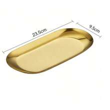 Oval Jewelry Tray, Made Of Gold Stainless Steel Material For Home Jewelry Display, Suitable As Back To School, Easter, Mother's Day Gift - Multicolor - View 9