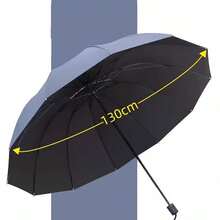 1pc 12-Rib Extra Large Reinforced Thick Umbrella, Suitable For Rainy And Sunny Days, UV Protection,Outdoor,Garden,Travel Essentials,Portable Essentials,Beach Essentials,Graduation Season,Commencement,Graduation Ceremony,Graduation Gift,Graduation Present,Graduation Gift,Graduation Present,Congrats Grad,Congratulations Graduate,Valedictorian,Finish School,Graduation Party,Outdoor Essentials,Travel Portable,Hiking Essentials,Camping Essentials,Portable Tools,Summer Essentials ,Summer Portable - As Shown In the Figure - View 15