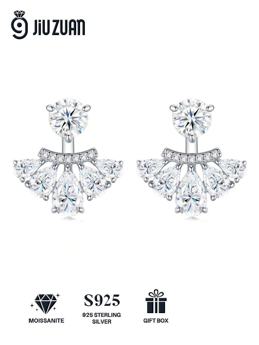 Bông tai Moissanite bạc 925, không gây dị ứng, thiết kế tối giản sang trọng, chống oxy hóa, đa năng, quà tặng cho Ngày Valentine, Ngày của Mẹ, đám cưới, lễ đính hôn, sinh nhật, kèm hộp quà và giấy chứng nhận.