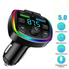 Nuokaiqi 2025 New Lossless Sound Quality Wireless Car MP3 Player FM Transmitter Dual USB Fast Charge Dual PD Type-C USB One-Click Hands-Free Call Car Audio Receiver BT5.0 - BT Car Charger - View 3