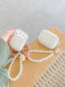 Ốp lưng pha lê lấp lánh mới năm 2026 + Dây đeo ngọc trai giả, Ốp mềm trong suốt chống rơi vỡ tương thích với 1/2/3/4/Pro2, Ốp bảo vệ kiểu cổ tích - Trong sáng - Xem 5