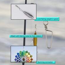 Avlcoaky 34 chiếc/hộp Khóa xoay bi chịu lực cao, dụng cụ câu cá, khóa xoay có chốt, khóa xoay có chốt, khóa xoay câu cá nước mặn - màu đen - Xem 4