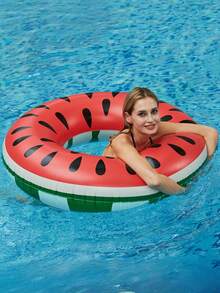 1 pieza Flotador inflable de sandía para adultos - Accesorio divertido para deportes acuáticos, hecho de material PVC, adecuado para actividades acuáticas de verano y fiestas de natación - Multicolor - Ver 4