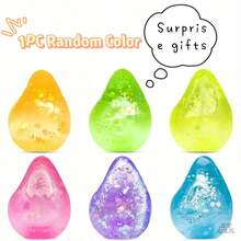 1Pack Dream Squishy Drop Glitter Stress Balls -Valentines Day Gifts For Kids Classroom, Malt Sugar Glitter Squeeze Balls, Valentine Exchange Supplies, Party Favors, Sensory Toys For School. - 1Pack Random Color - View 2
