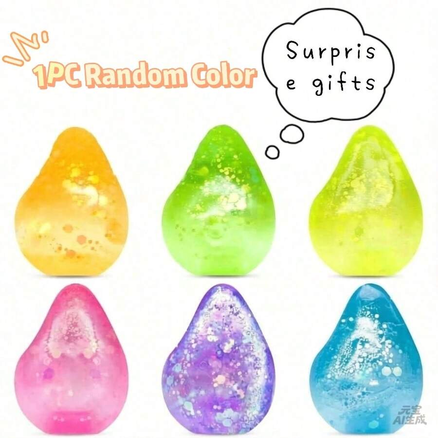 1Pack Dream Squishy Drop Glitter Stress Balls -Valentines Day Gifts For Kids Classroom, Malt Sugar Glitter Squeeze Balls, Valentine Exchange Supplies, Party Favors, Sensory Toys For School.