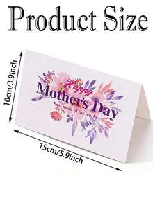 10pcs Watercolor Floral Mother's Day Card, A Folding Table Card With The Message "The Best Mom In The World," A Desktop Decoration With A Blank Inner Page For Personalized Messages. Perfect As A Mother's Day Brunch, Dinner, Table Decoration, Birthday Gift, Anniversary Gift, And A Way To Express Gratitude To Mom. - Style A - View 8