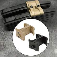 Acoplador táctico de doble cargador, clip de enlace de cargador para equipo de juego de al aire libre - Negro - Negro - Ver 1