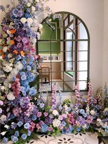 Ramo de boda cautivador 2026 hecho de rosas artificiales de alta gama, decorado con perlas lujosas, adecuado para ocasiones especiales elegantes. Ofrece una variedad de opciones de color, estilos diversos y especificaciones de tamaño. - Amarillo - Ver 4