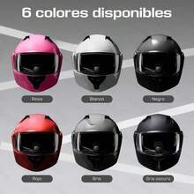 Casco De Motocicleta Con Visera Abatible Sport Dot - Blanco - Ver 5