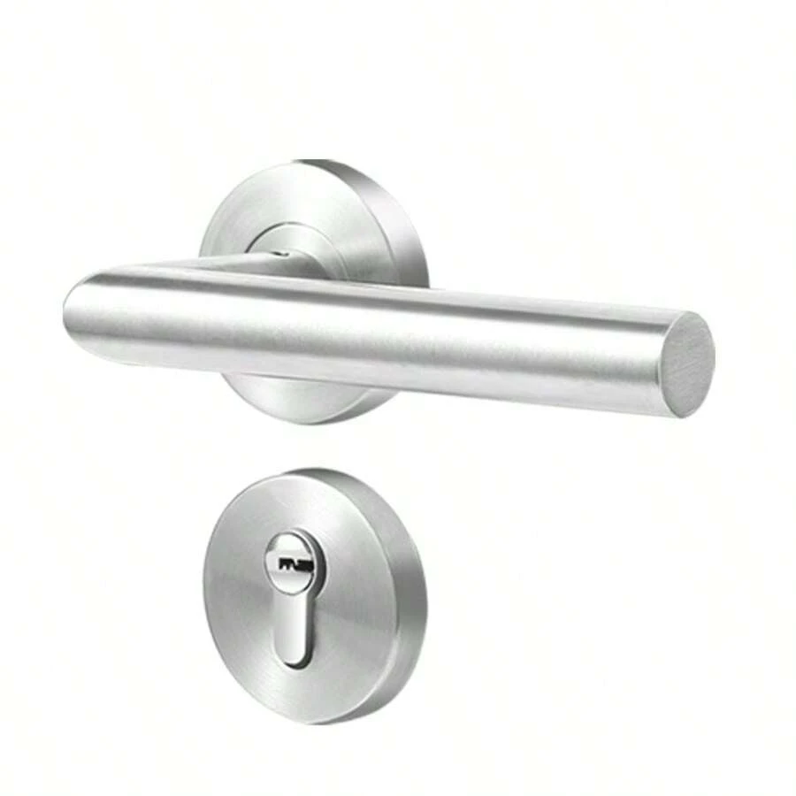 Sliding Door Handle, Interior Door Handle, Home Decor, Entrance Door Handle, Door Knob, Suitable For Bedroom, Bathroom, Kitchen - Silver - View 1