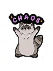 Cute Raccoon Enamel Pin Lapel Pins Badges On Backpack Women's Brooch Clothes Gift Jewelry Fashion Accessories Dress Accessories Pin For Clothes Bag Charm School Office Accessories Shirts Jacket Christmas Halloween Clothes Pin Funny Teacher Gifts - NR10608 - Xem 3