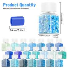 1100pcs/Set Blue Series Refill Melty Beads, DIY Pendant Decoration Keychain Bag Charm, Craft Making Material, Birthday, Graduation, Valentine's Day, Party Gift, 2.6mm Assorted Color Melty Beads Refill - 2.6mm Puzzle Beads - View 2
