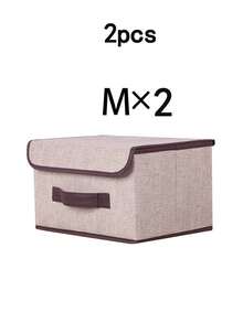 Scatola di stoccaggio pieghevole in tessuto ad alta capacità con coperchio antipolvere, organizer di stoccaggio con specifiche di dimensioni multiple, con maniglia integrata, disponibile in vari eleganti colori Morandi solidi, realizzato in morbido tessuto di lino premium con struttura stabile - Multicolore - Visualizzare 13