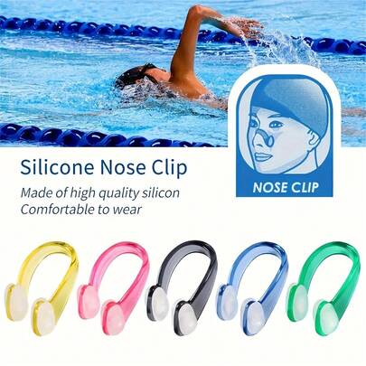 5 chiếc kẹp mũi silicon dùng cho các môn thể thao dưới nước, kẹp mũi bơi lội, nút bịt mũi chống thấm nước, phụ kiện thể thao dưới nước, kẹp mũi chống rò rỉ, thoải mái và mềm mại cho các bài tập bơi lội.
