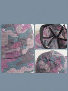 Thin American Camouflage Quick-Drying Baseball Caps For Men And Women Outdoor Sunshade Breathable Flat Edge Hip Hop Hat Summer,Beach,Holiday For Outdoor Activities, Vacation, Travel, Outfit Accessories, And Gifting,Festival - Multicolor - View 2