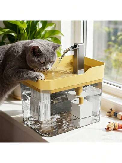 1. 5L Dispensador Automático de Agua para Gatos con Sistema Gravitacional y Pitorro, Operación a Bajo Voltaje (36V), Diseño Moderno con Depósito Transparente Duradero - Ideal para Hogares Multigato, Fácil Instalación, Fuente Higiénica de Agua Potable Continua: Recarga Automática, Compacto e Estiloso, Bebedero Para Gatos,Fuente de Agua para Gatos,Fuente de Agua para Gatos,Bebedero de Agua para Gatos,Bebedero para Gatos,Bebederos Para Gatos