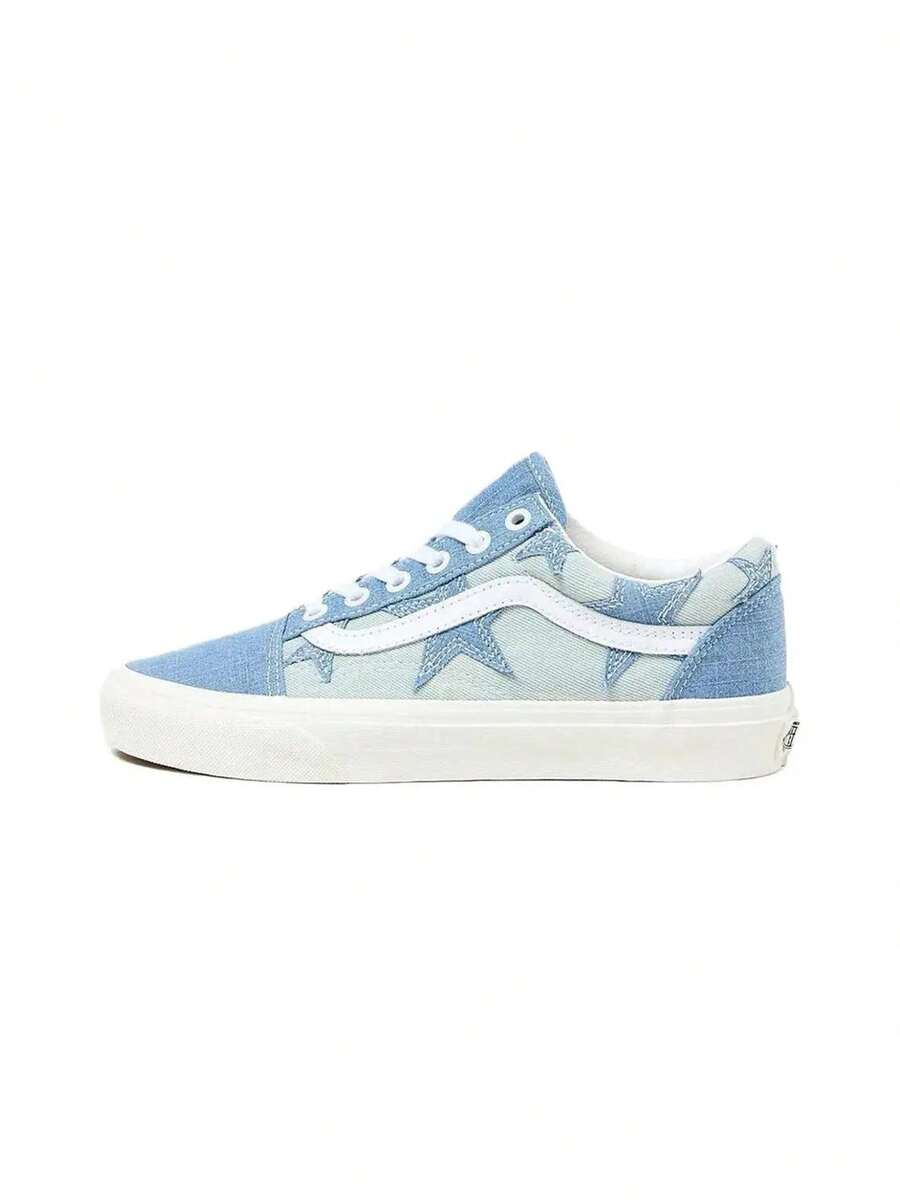 Giày thể thao cổ thấp Vans Old Skool Denim Star Print dành cho nam và nữ, giày đôi VN000CR5DNM - Màu xanh lam - Xem 1