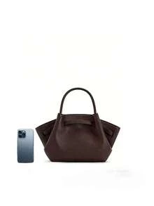 迷你女士时尚单肩包/斜挎包，多功能特别版，优雅耐用，大容量，轻便百搭，适合女性工作、旅行、商务场合，可装化妆品，是送给女士的绝佳礼物。 - 咖啡 - 查看 6