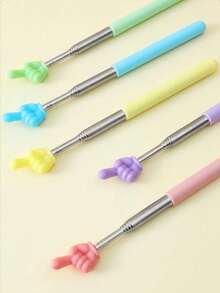 1pc Adjustable Stainless Steel Baton, Suitable For Children's Teaching And Conducting, Home Or Classroom Use, Back To School Season (Random) - Multicolor - View 4