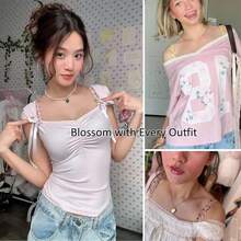 [Free Shipping]Floral Bra Straps For Women,Decorative Flower Lace Strap For Strapless Dress/Bra - Pink - View 3