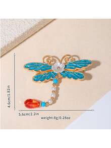 1pc Chinese Style Butterfly Hair Clip, Hanfu Bun Accessory With Tassel, Gentle Faux Pearl Tassel Bun Clamp, Butterfly,Summer,Holiday,Travel, Accessories For Women, Claw Clips,Festival,Birthday - Multicolor - View 2
