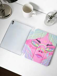 1 件装甜美酷炫朋克星女彩绘平板电脑保护套，兼容 iPad Mini 4/Mini 5/Mini 6/Mini 7/Air/Air 2/9.7/10.2/10.5/Air 4/Air 5/10.9/Pro 11 英寸/第十代/Air 11 英寸 (M2)-2024/Pro 11 英寸 (M4)-2024/Air 11 英寸 (M3) 2025/(A16) 11 英寸第十一代 2025/Air 8 (M4)2026 (11 英寸)，Galaxy Tab A8 10.5 英寸 2022。功能：内置笔槽、三折支架、TPU 软边保护、磁吸式睡眠/唤醒、个性化/创意设计。 - 彩色 - 查看 6