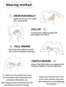 1片/10片装可重复使用隐形无肩带胸垫，防水乳贴，适用于婚礼、海滩派对、无痕文胸，母亲节礼物 - 彩色 - 查看 8