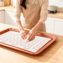 1pc Heart-Shaped Silicone Baking Mat, Thick Material, Reusable Non-Stick Baking Tray Liner, Heat-Resistant, Oil-Proof, Oven-, 16.5" X 11.6", Suitable For Cookies, Macarons, Cakes, Breads, Home Baking Tool, Non-Slip, Easy To Clean - Multicolor - View 8