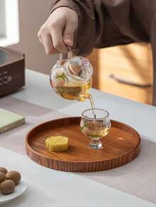 Bộ 3 khay gỗ dùng để đựng thức ăn, đồ ăn nhẹ, đồ uống, sushi, bít tết, pizza, món tráng miệng, bánh ngọt, bánh mì, bữa sáng, cà phê, trà, đĩa thịt nguội. - màu nâu - Xem 7