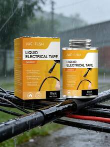 JUE FISH Black Insulating Tape, Waterproof And Heat-Resistant Liquid Insulating Flame Retardant Electrical Tape. It Is Waterproof And Moisture-Proof, With Strong Adhesion, Easy To Use, And Can Be Used On Any Type Of Wire Or Chip, Suitable For Indoor And Outdoor Use. - A - View 3