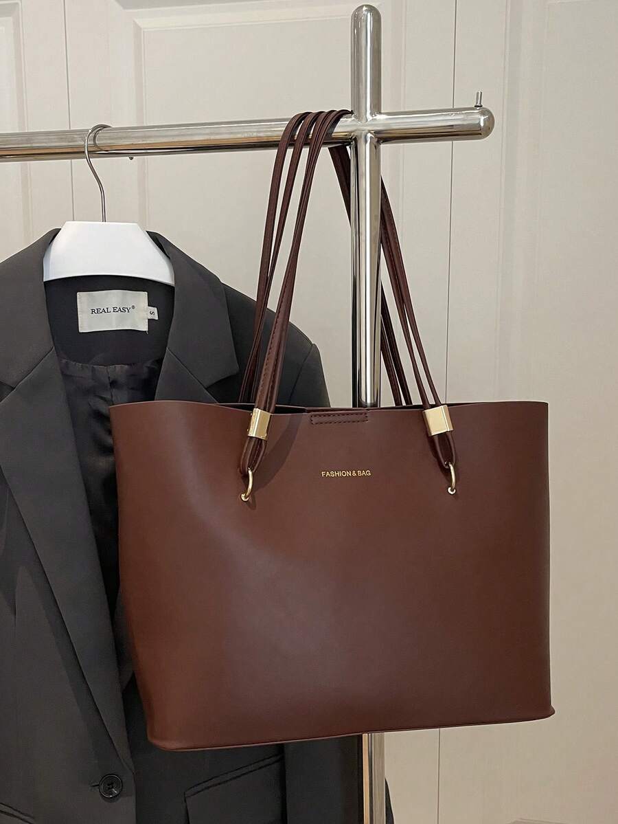 Nueva llegada Bolso de hombro versátil de unicolor de lujo para mujer