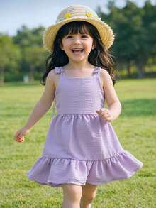 Duna Children's Dress With Straps, Three Marias, Stylish Girl - Màu Lilac Tím - Xem 1