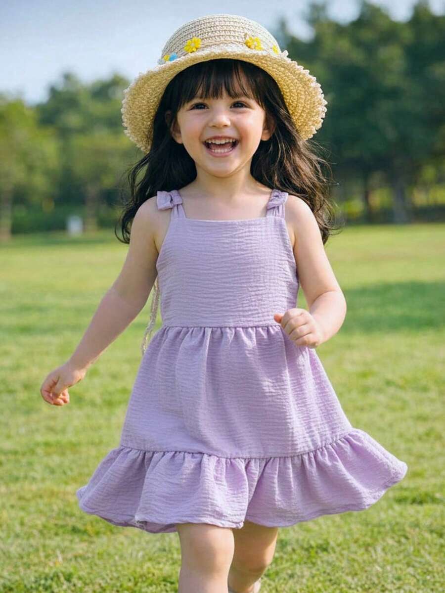 Duna Children's Dress With Straps, Three Marias, Stylish Girl - Màu Lilac Tím - Xem 1