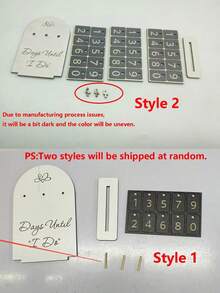1pc "Our Wedding Countdown" Decoration, Wedding Decor, Bridal Gift, Wedding Planning Countdown - Style 1 - View 11